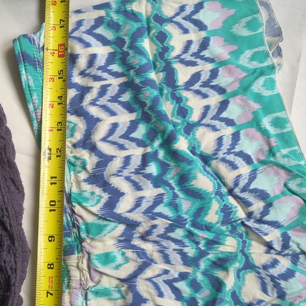 Boho Drawstring Colorful Patterned Shorts Large - Picture 7 of 11